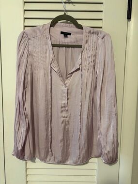 Jcrew Light Pink Silk Pintuck Peasant Blouse